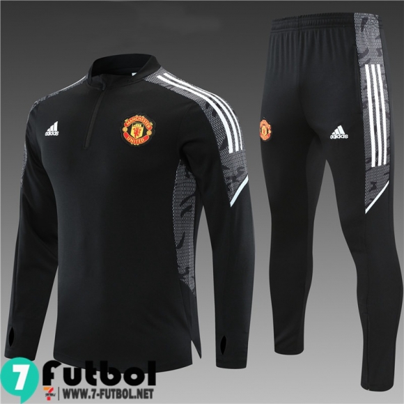 Chandal Futbol Manchester United negro Niños 2021 2022 TK145