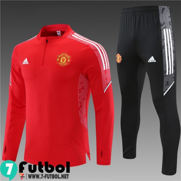 Chandal Futbol Manchester United Rojo Niños 2021 2022 TK146