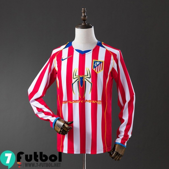 Retro Camiseta Futbol Atletico Madrid Primera Hombre Manga Larga 04 05 FG1150