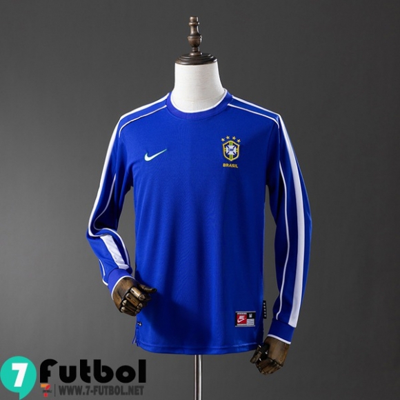 Retro Camiseta Futbol Brasil Segunda Hombre Manga Larga 1998 FG917 Retro Camiseta Futbol Brasil Segunda Hombre Manga Larga 1998 FG917