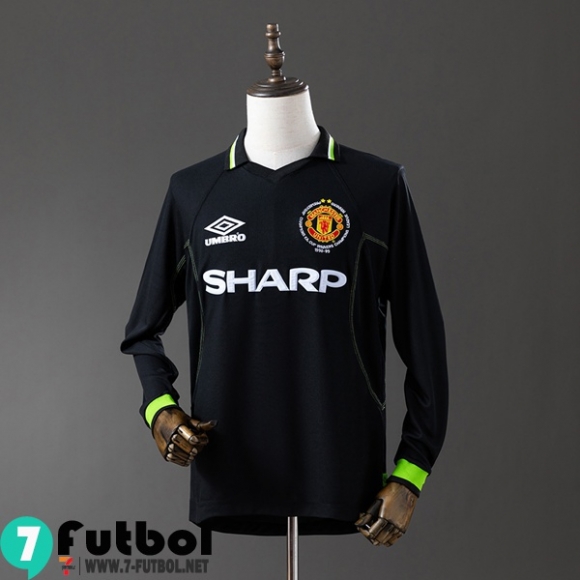 Retro Camiseta Futbol Manchester United Segunda Hombre Manga Larga 98 99 FG956