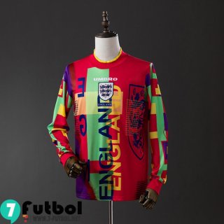 Retro Camiseta Futbol Inglaterra Porteros Hombre Manga Larga 1996 FG980