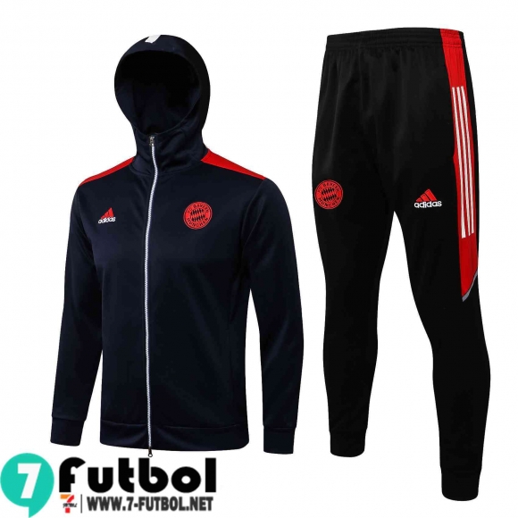 Chaquetas Futbol - Sudadera Con Capucha Bayern Munich negro Hombre 2021 2022 JK256