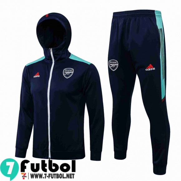 Chaquetas Futbol - Sudadera Con Capucha Arsenal azul Hombre 2021 2022 JK259