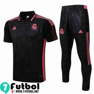 Polo Futbol Real Madrid negro Hombre 2021 2022 PL222