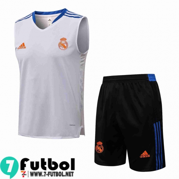 Sin Mangas Real Madrid blanco Hombre 2021 2022 PL224