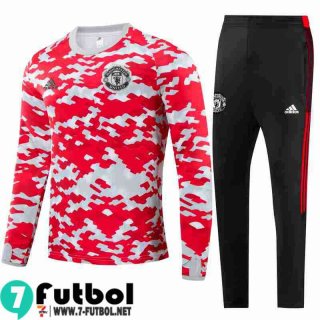 Chandal Futbol Manchester United rojo blanco Hombre 2021 2022 TG183