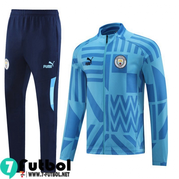 KIT:Chaquetas Manchester City azul Hombre 22 23 JK588