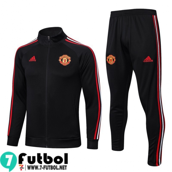 KIT:Chaquetas Manchester United negro Hombre 22 23 JK609