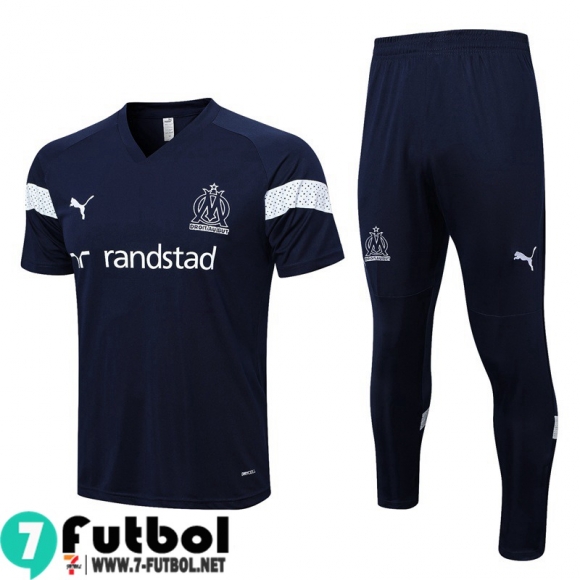 KIT:Chandal Futbo T Shirt Marsella azul marino Hombre 22 23 TG599