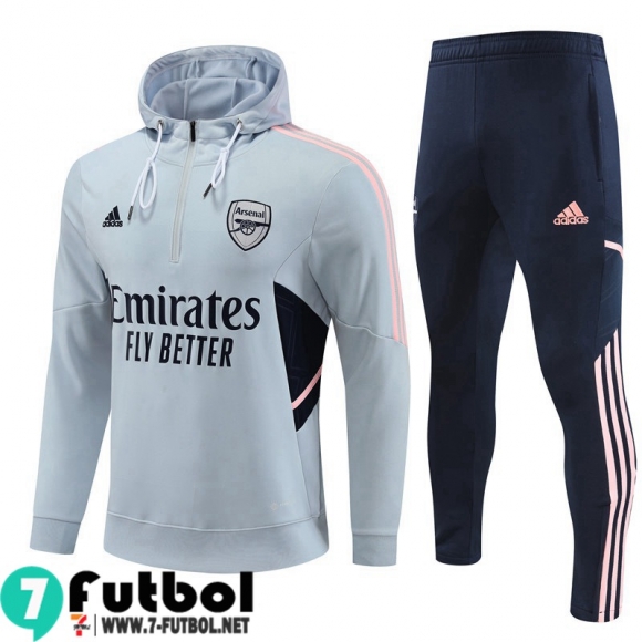 KIT: Sudaderas Deportivas Arsenal gris Hombre 22 23 SW54