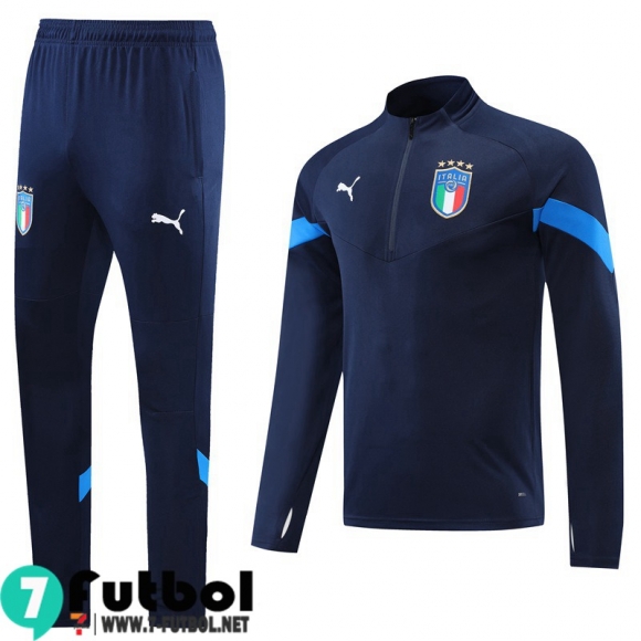 KIT:Chandal Futbo Italia azul marino Hombre 22 23 TG578