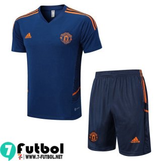 KIT:Chandal Futbo T Shirt Manchester United azul Hombre 22 23 TG600