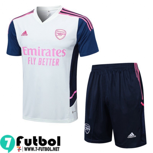 KIT:Chandal Futbo T Shirt Arsenal Blanco Hombre 22 23 TG607