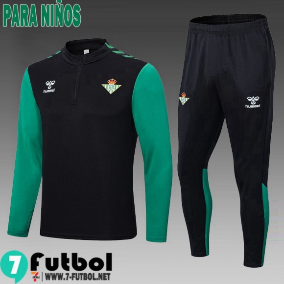 KIT:Chandal Futbo Real Betis negro Ninos 22 23 TK494