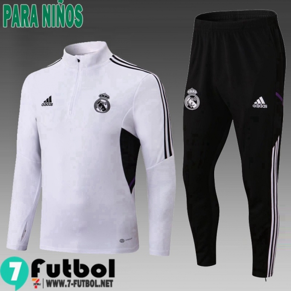 KIT:Chandal Futbo Real Madrid Blanco Ninos 22 23 TK495