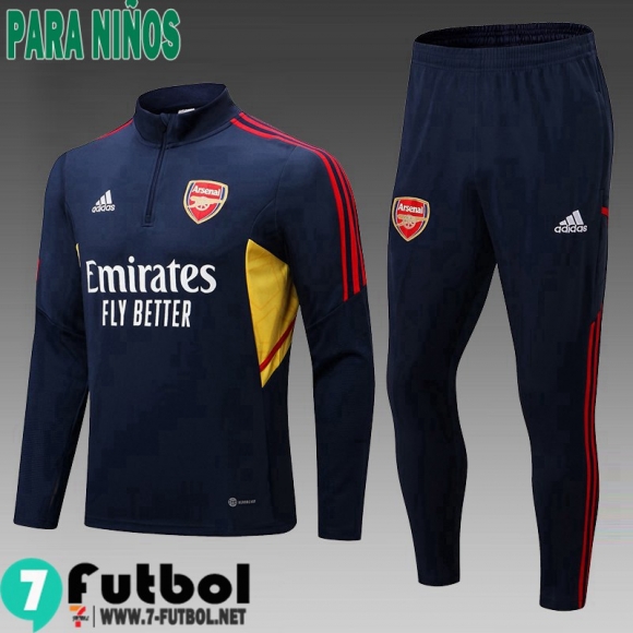 KIT:Chandal Futbo Arsenal azul marino Ninos 22 23 TK497