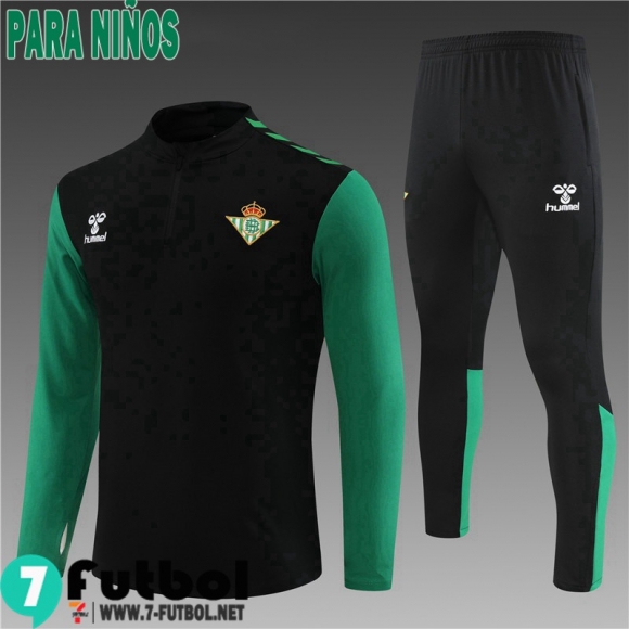 KIT:Chandal Futbo Real Betis negro Ninos 22 23 TK509