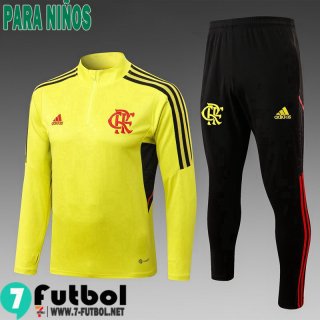 KIT:Chandal Futbo Flamengo amarillo Ninos 22 23 TK519