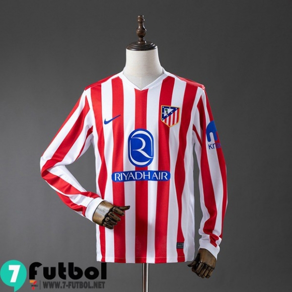 Camiseta Futbol Atletico Madrid Primera Hombre Manga Larga 25 26 Camiseta Futbol Atletico Madrid Primera Hombre Manga Larga 25 26