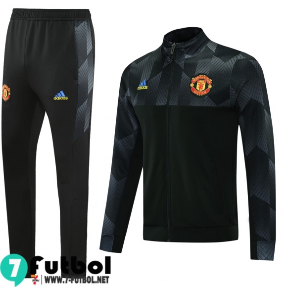 Chaquetas Futbol Manchester United negro Hombre 2021 2022 JK271