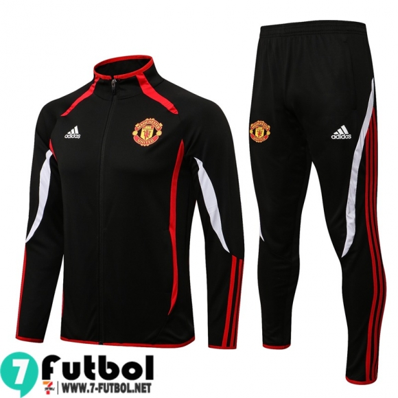 Chaquetas Futbol Manchester United negro Hombre 2021 2022 JK276