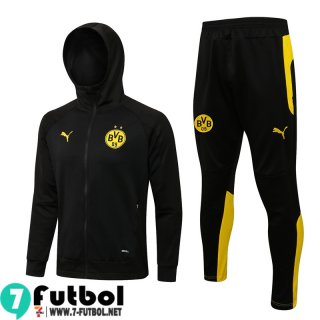 Chaquetas Futbol - Sudadera Con Capucha Dortmund negro Hombre 2021 2022 JK294