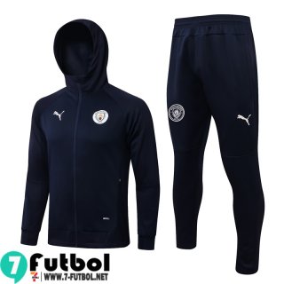 Chaquetas Futbol - Sudadera Con Capucha Manchester City azul Hombre 2021 2022 JK296