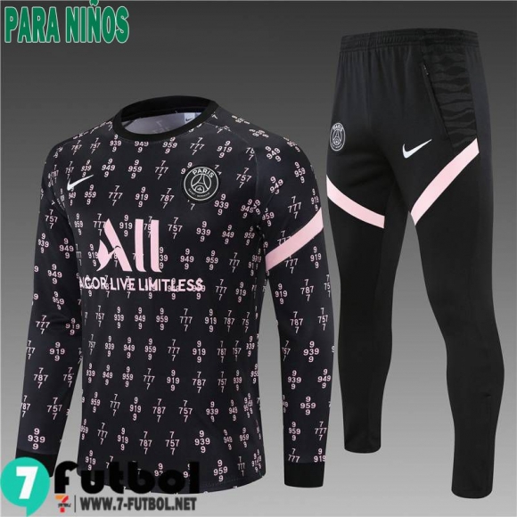 Chandal Futbol PSG Paris negro Niños 2021 2022 TK187