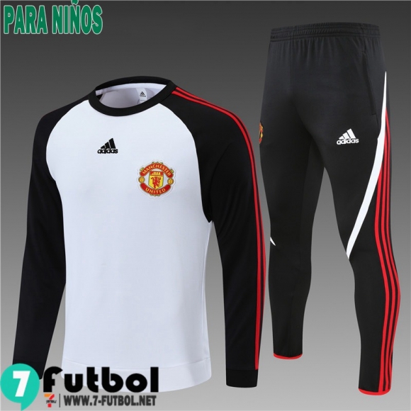 Chandal Futbol Manchester United blanco Niños 2021 2022 TK191