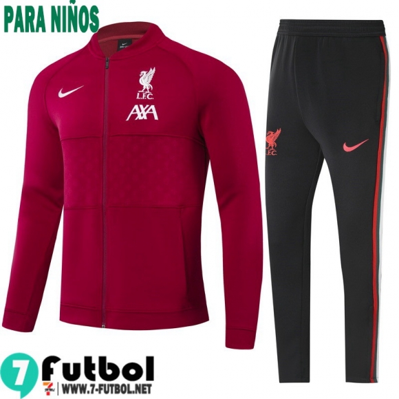 Chaquetas Futbol Liverpool rojo Niños 2021 2022 TK202 Chaquetas Futbol Liverpool rojo Niños 2021 2022 TK202