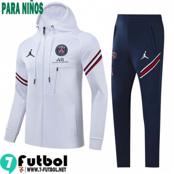 Chaquetas Futbol PSG Paris blanco Niños 2021 2022 TK207