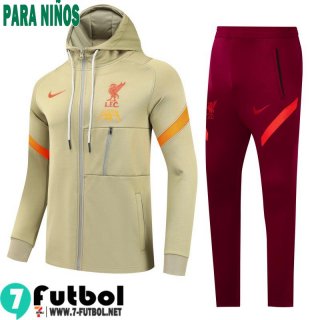 Chaquetas Futbol Liverpool Amarillo Niños 2021 2022 TK210