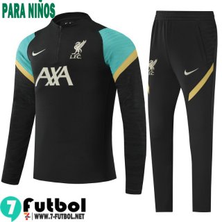 Chandal Futbol Liverpool negro Niños 2021 2022 TK211