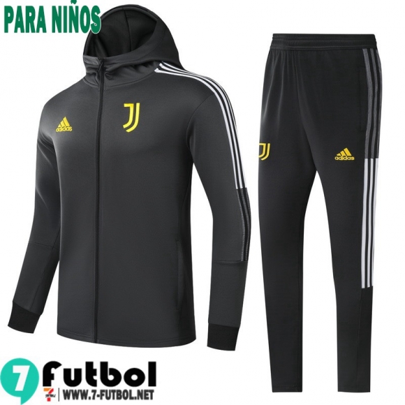 Chaquetas Futbol Juventus negro Niños 2021 2022 TK212