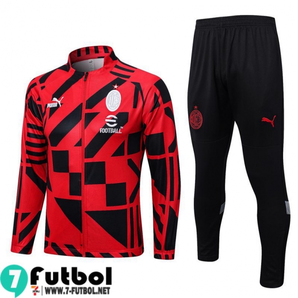 KIT:Chaquetas AC Milan rojo Hombre 22 23 JK652