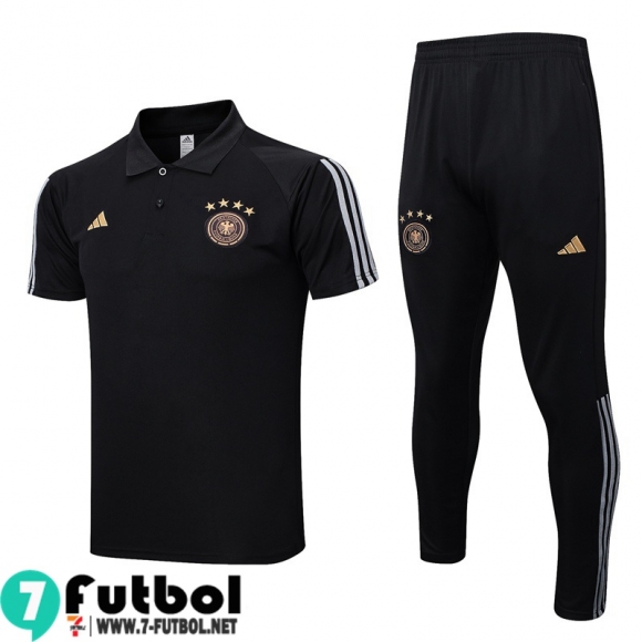 KIT: Polo Futbol Alemania negro Hombre 22 23 PL618