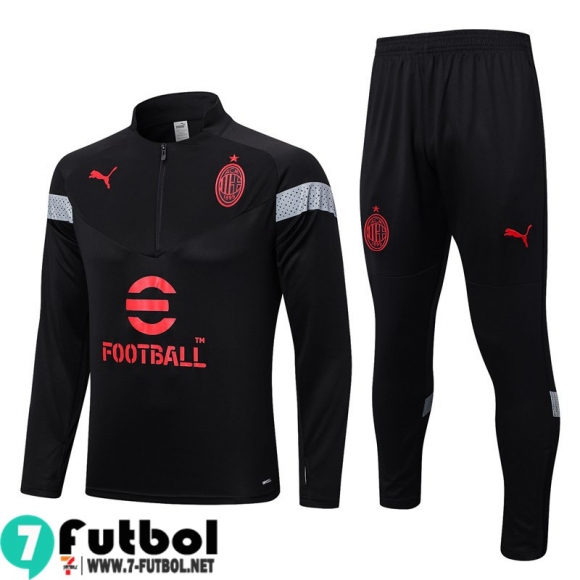 KIT: Chandal Futbol AC Milan negro Hombre 22 23 TG619