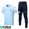 KIT:Chandal Futbol T Shirt Manchester City azul claro Hombre 22 23 TG637