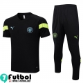 KIT:Chandal Futbol T Shirt Manchester City negro Hombre 22 23 TG641