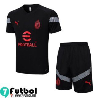 KIT:Chandal Futbol T Shirt AC Milan negro Hombre 22 23 TG649