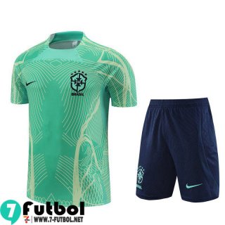 KIT:Chandal Futbol T Shirt Brasil verde Hombre 22 23 TG657