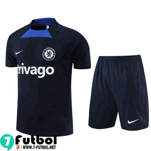 KIT:Chandal Futbol T Shirt Chelsea negro Hombre 22 23 TG698