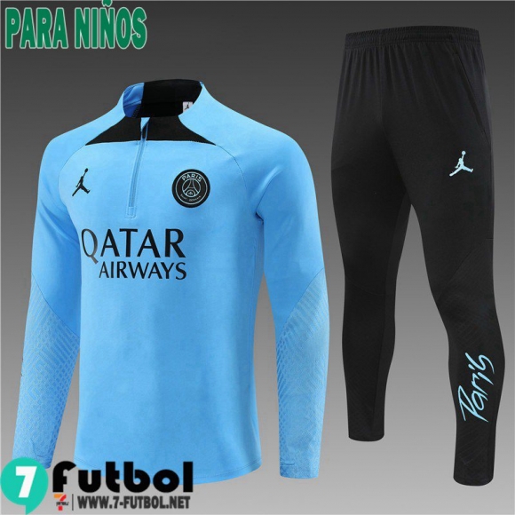 KIT: Chandal Futbol PSG cielo azul Ninos 22 23 TK536