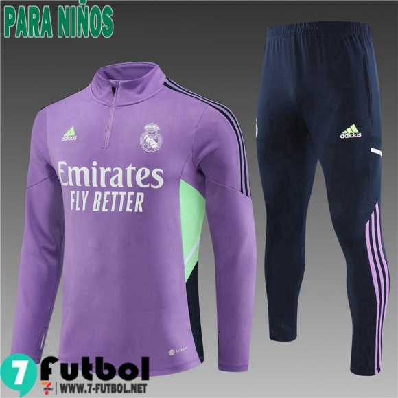 KIT: Chandal Futbol Real Madrid Púrpura Ninos 22 23 TK539