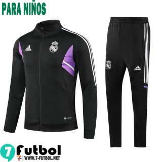 KIT:Chaquetas Real Madrid negro Ninos 22 23 TK543