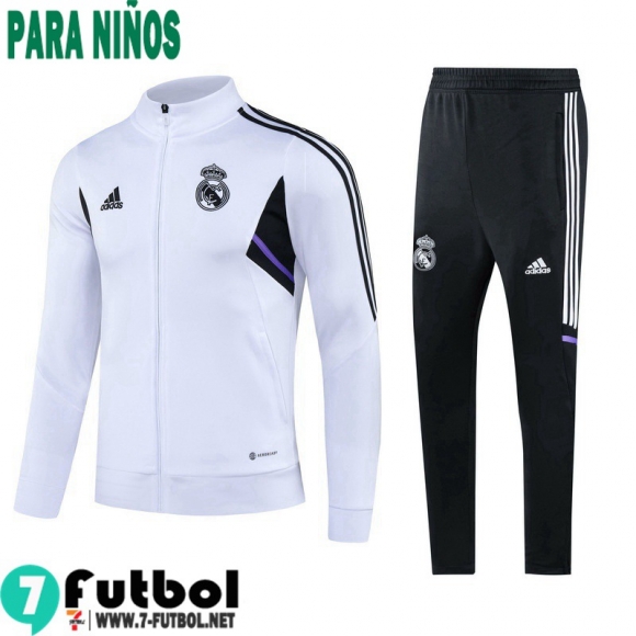 KIT:Chaquetas Real Madrid Blanco Ninos 22 23 TK544