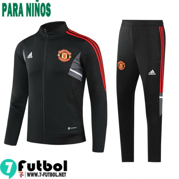 KIT:Chaquetas Manchester United negro Ninos 22 23 TK546