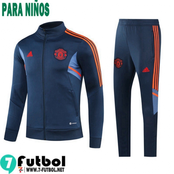 KIT:Chaquetas Manchester United Azul marino Ninos 22 23 TK547