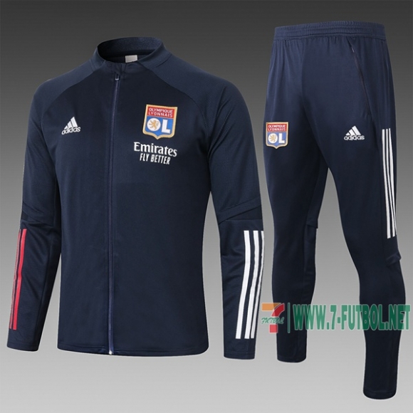 7-Futbol: Chaqueta Del Olympique Lyon Azul Oscuro 2020 2021 A395